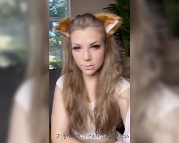 Throatgoddess aka Athroatgoddess OnlyFans - Do you think i should get ears! i really like them! 2