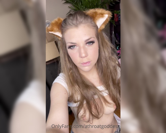 Throatgoddess aka Athroatgoddess OnlyFans - Do you think i should get ears! i really like them! 2