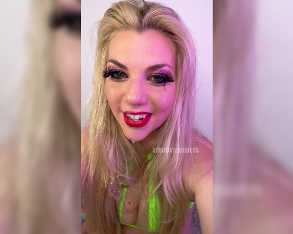 Throatgoddess aka Athroatgoddess OnlyFans - I have a bunch of extra clips from the video last night so dropping those all day make up on point