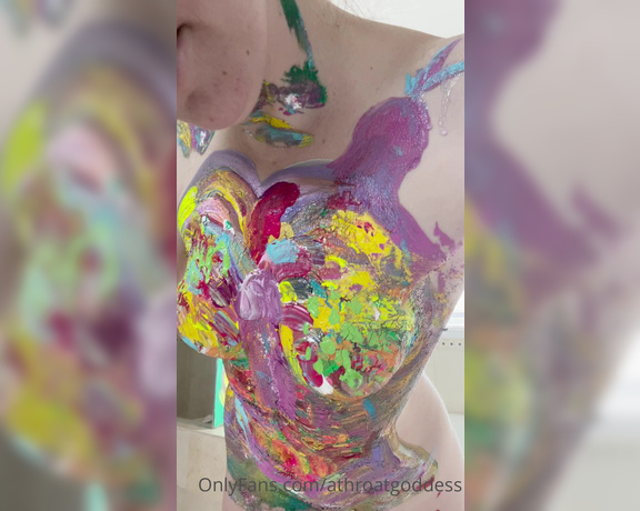 Throatgoddess aka Athroatgoddess OnlyFans - Just a lil show after the paint ( had so much fun 1