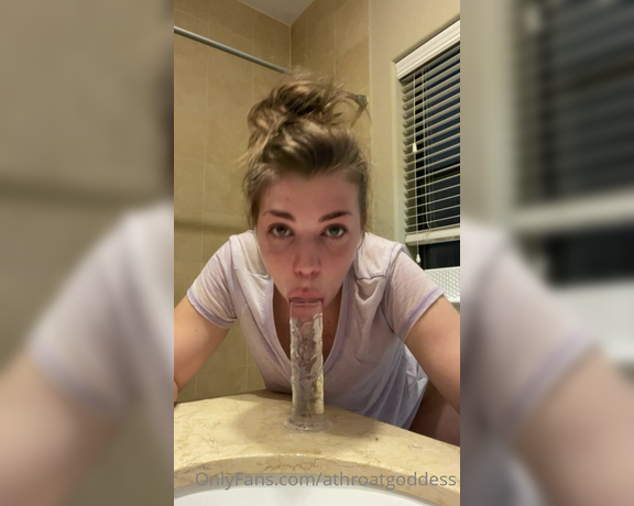 Throatgoddess aka Athroatgoddess OnlyFans - Do you guys like this POV! i really tried to look up at you during