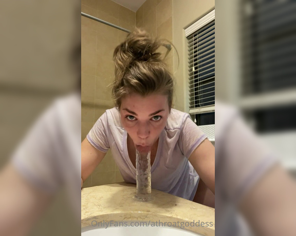 Throatgoddess aka Athroatgoddess OnlyFans - Do you guys like this POV! i really tried to look up at you during