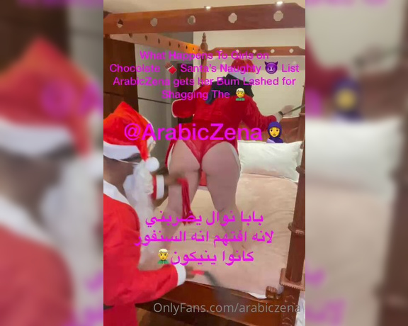 ArabicZena aka Arabiczena OnlyFans - Lots of Horny Fun Chocolate Santa Videos with Naughty ArabicZena as Mrs Claus who gets a las