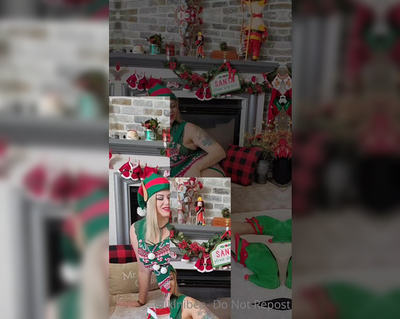 Bikinibee aka Bikinibee OnlyFans - Sending now! Do you think Im a naughty Elf for opening some harmless presents