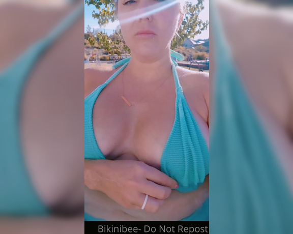 Bikinibee aka Bikinibee OnlyFans - A little relaxing in the hottub It snowed last night, and the night before that our power was out