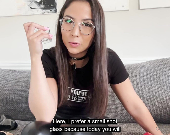 Lili aka Itsxlilix OnlyFans - JOI CEI with English subtitles Drink your own cum for me in a shot glass