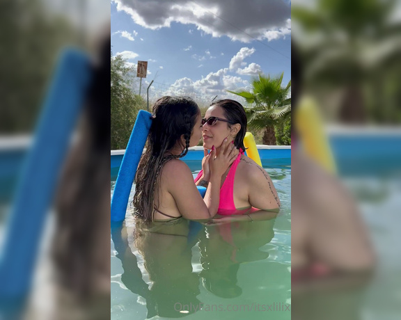 Lili aka Itsxlilix OnlyFans - Do you want to come join our private pool party 3