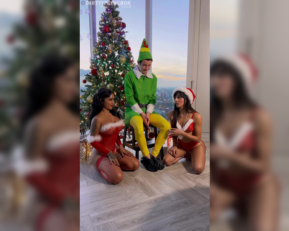 Aaliyah Yasin aka Aaliyah.yasin OnlyFans - We caught this naughty elf stealing our presents… we had to teach him a lesson FULL video avail 8