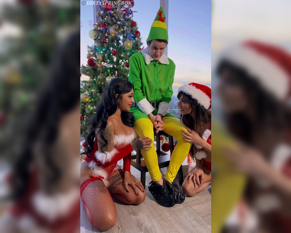 Aaliyah Yasin aka Aaliyah.yasin OnlyFans - We caught this naughty elf stealing our presents… we had to teach him a lesson FULL video avail 8