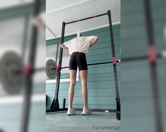 PantyNectar aka Pantynectar OnlyFans - Just messing around with form getting back into some of my lifts! 2