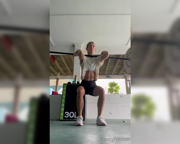 PantyNectar aka Pantynectar OnlyFans - Just messing around with form getting back into some of my lifts! 1