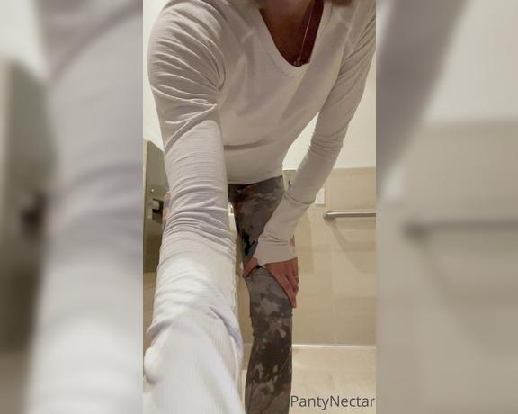 PantyNectar aka Pantynectar OnlyFans - Naughty in the bathroom after the gym