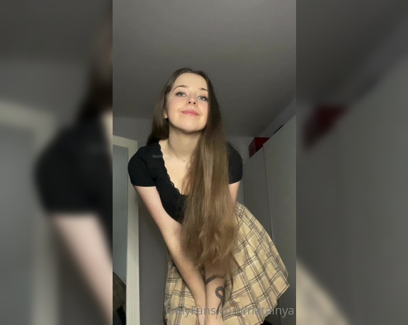 Natalnya aka Natalnya OnlyFans - I used to never wear skirts but I actually find them pretty cute now What do you think