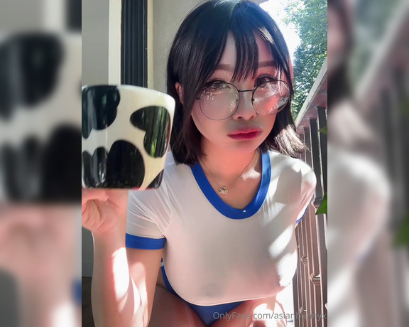 AsianBunnyx aka Asianbunnyx OnlyFans - Want to drink some coffee with me  It is BEAUTIFUL today!!!!!