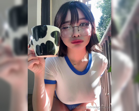 AsianBunnyx aka Asianbunnyx OnlyFans - Want to drink some coffee with me  It is BEAUTIFUL today!!!!!