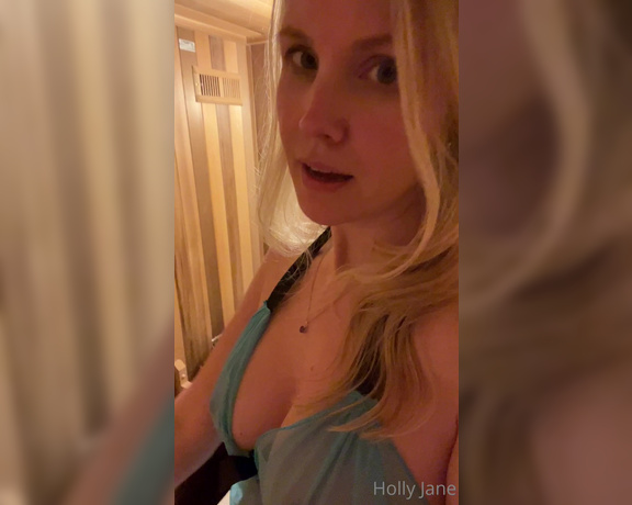 Holly Jane aka Hollyjaneloves69 OnlyFans - I’m thinking about you in the sauna My pussy is so wet and I love coming in here when I masturbate