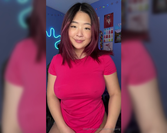 Kimberly Yang aka Sexythangyang OnlyFans - I heard there was an earthquake after this titty drop