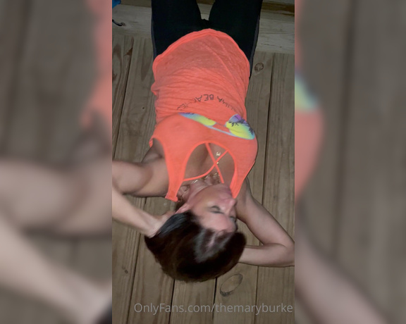 TheMaryBurke aka Themaryburke OnlyFans - Workout on the Farmers porch