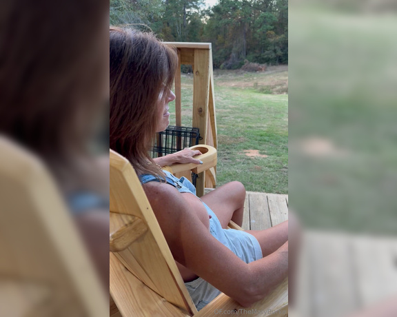 TheMaryBurke aka Themaryburke OnlyFans - Relaxing on the back porch