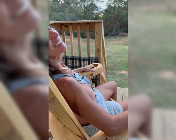 TheMaryBurke aka Themaryburke OnlyFans - Relaxing on the back porch