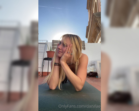 Dani Fae aka Danifae OnlyFans - Just doing some sun salutations and reflections being goofy as usual