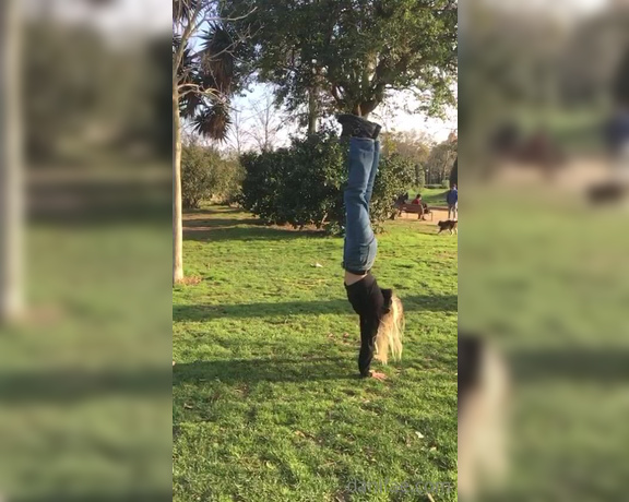 Dani Fae aka Danifae OnlyFans - I remember some of you guys saying you wanted to see me doing a handstand so here you go!!! i used