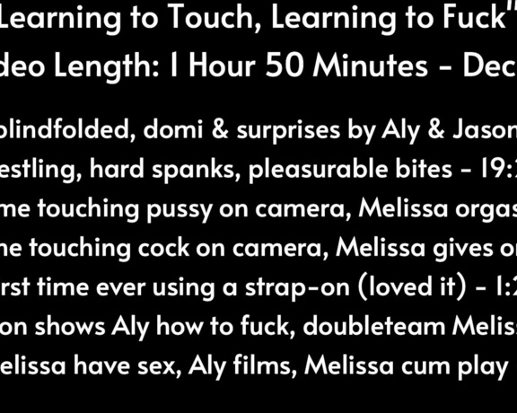 Melissa aka Sexyhippies OnlyFans - Learning to Touch, Learning to Fuck  Threesome with @aly exhale & @sexyhippiejason  Tip $1699 for