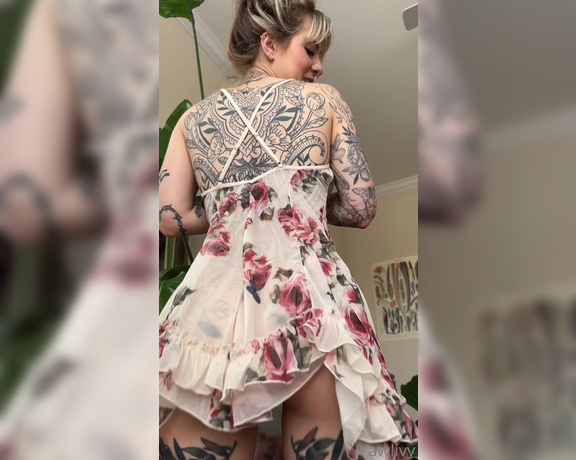 awlivv aka Awlivv OnlyFans - Celebrating shakeass sunday in my fave lil see through dress, swipe to watch them cheeks bounce 2