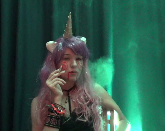 Goddess Vanessa Halloween Smoking