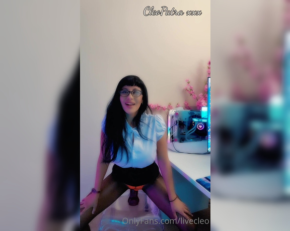 Cleo Patra aka Livecleo OnlyFans - After Class Detention #25 Oscar Bad Dragon tongue  Squirting all over No Hands