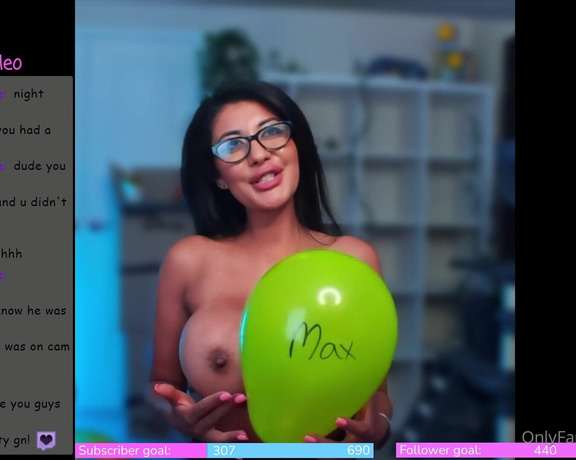 Cleo Patra aka Livecleo OnlyFans - Tits After Twitch #14 Popping balloons with my ass!