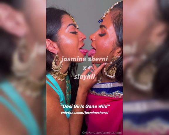 Jasmine Sherni aka Jasminesherni OnlyFans - Desi Girls Gone WILD! Cum watch as me and @slayhil have our FIRST taste of another Desi Girl! DM