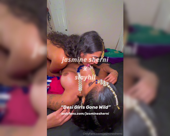 Jasmine Sherni aka Jasminesherni OnlyFans - Desi Girls Gone WILD! Cum watch as me and @slayhil have our FIRST taste of another Desi Girl! DM