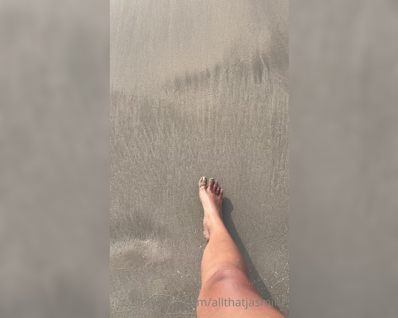 Jasmine Sherni aka Jasminesherni OnlyFans - Wednesday is for Feet in the sand and ocean 1