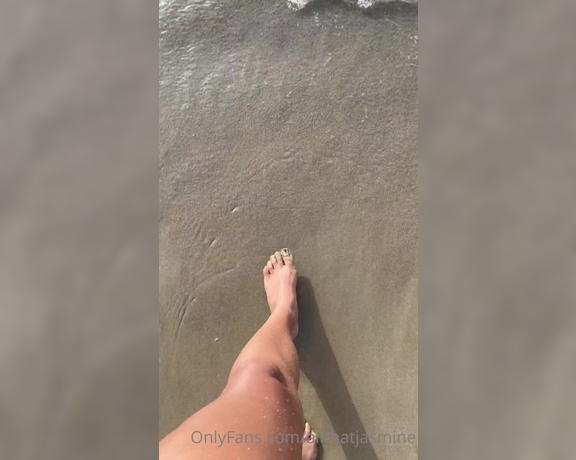 Jasmine Sherni aka Jasminesherni OnlyFans - Wednesday is for Feet in the sand and ocean 1