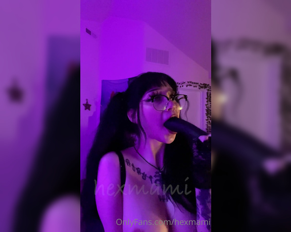 vngel aka Hexmami OnlyFans - Oops sorry throat got lonely, wanna fill it up next