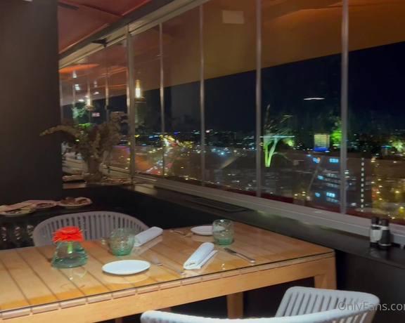 Eva Lex aka Hotwifespain OnlyFans - Im always hungry after sex, so we decided to take a break and fill up at the rooftop restaurant