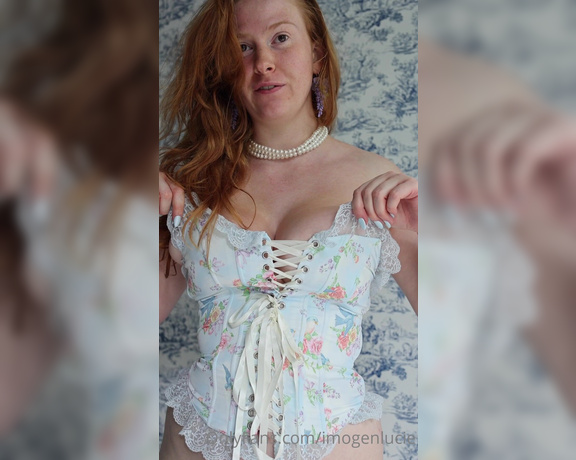 Imogen Lucie aka Imogenlucie OnlyFans - I think this corset is a tad too small