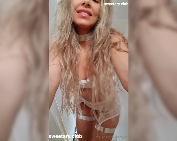 Aryana aka Sweet_ary OnlyFans - A little Sunday morning tease with no make up but hot lingerie, revealing my treasure Are you read