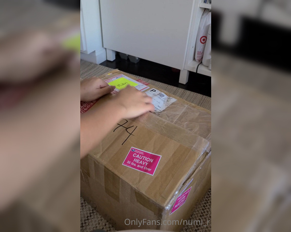 Numi R aka Numi_r OnlyFans - I got a large package from Midori in the mail! Lets see what it is!