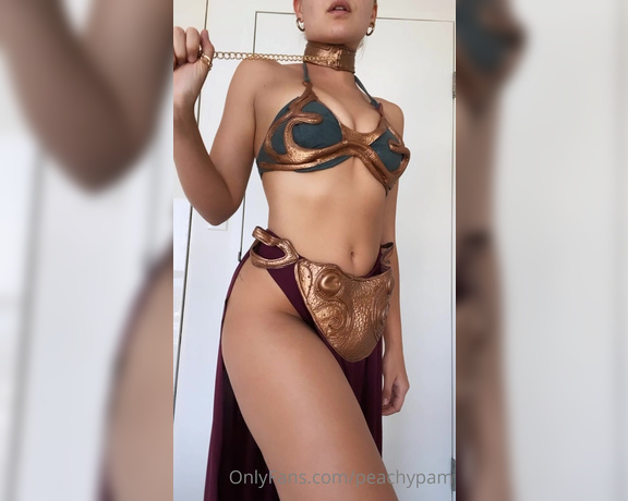 Pam aka Peachypam OnlyFans - Where my Star Wars fans at ! ( Slave Leia costume from one on my subscribers)