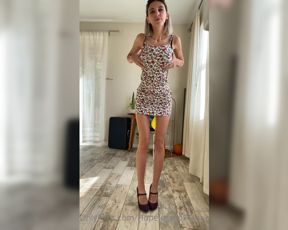 HopelessSoFrantic aka Hopelesssofrantic OnlyFans - Drawn out strip tease in heels, from sundress to undressed