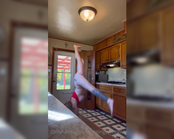 Morgan aka Thatgingermomo OnlyFans - Cartwheels in the kitchen