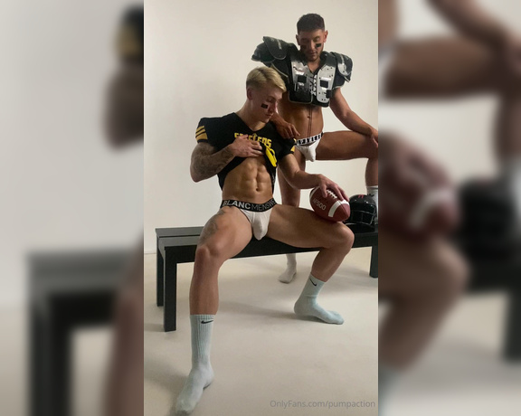 Pump Action aka Pumpaction OnlyFans - BTS shooting two jocks