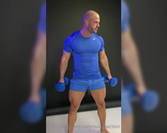 Pump Action aka Pumpaction OnlyFans - PT @max alpha in tight blue clothing