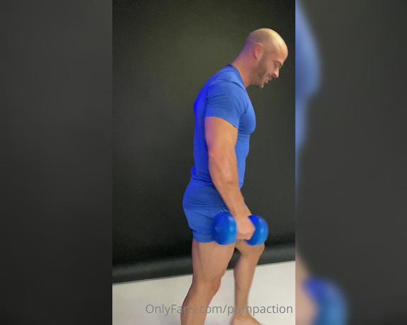 Pump Action aka Pumpaction OnlyFans - PT @max alpha in tight blue clothing