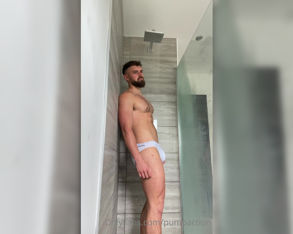 Pump Action aka Pumpaction OnlyFans - @masterbaytes in my shower Behind the scenes