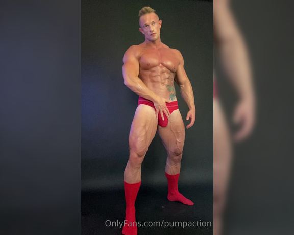 Pump Action aka Pumpaction OnlyFans - @charlielondon posing in a red bulging jock