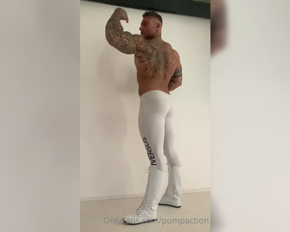 Pump Action aka Pumpaction OnlyFans - @iamthomaspowell in white wrestler jobber attire