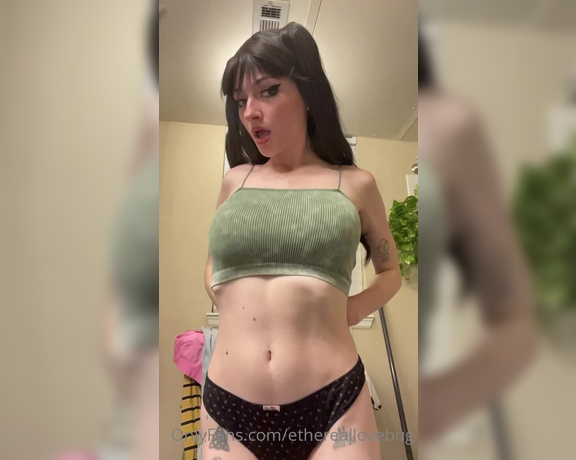Ethereal Lovebug aka Ethereallovebug OnlyFans - SLO MO bouncing my fat milkers!! I love to tease you daddy )